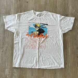 Unisex Naruto White Printed Tshirt - 2XL